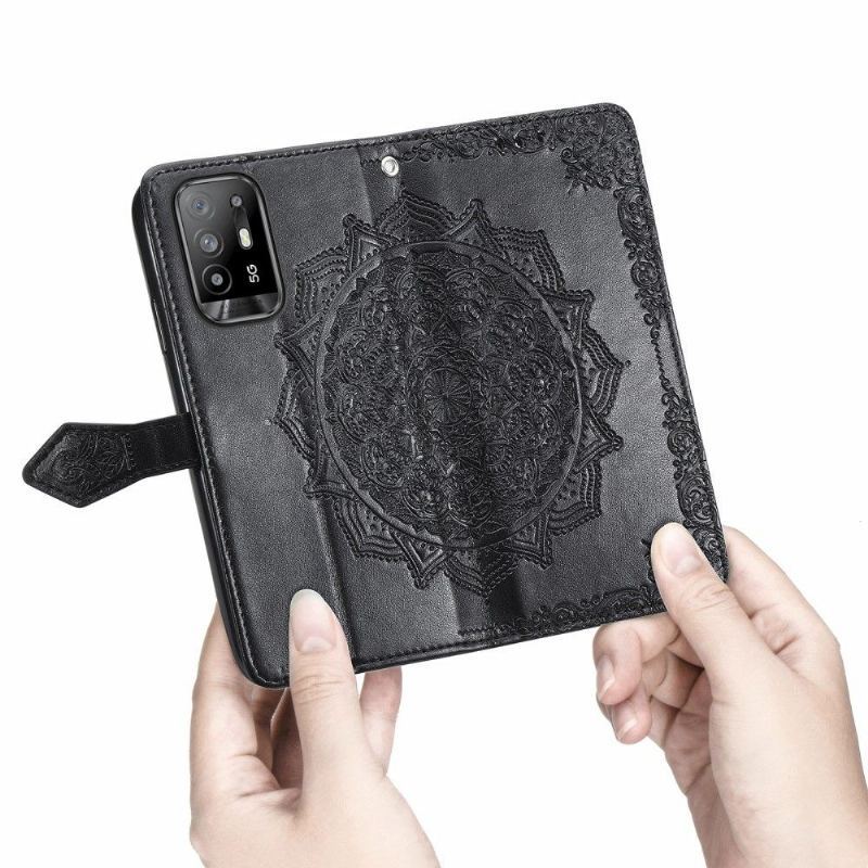 Etui Na Telefon Pokrowce do Oppo A94 5G Biznes Mandala Relief Faux Leather