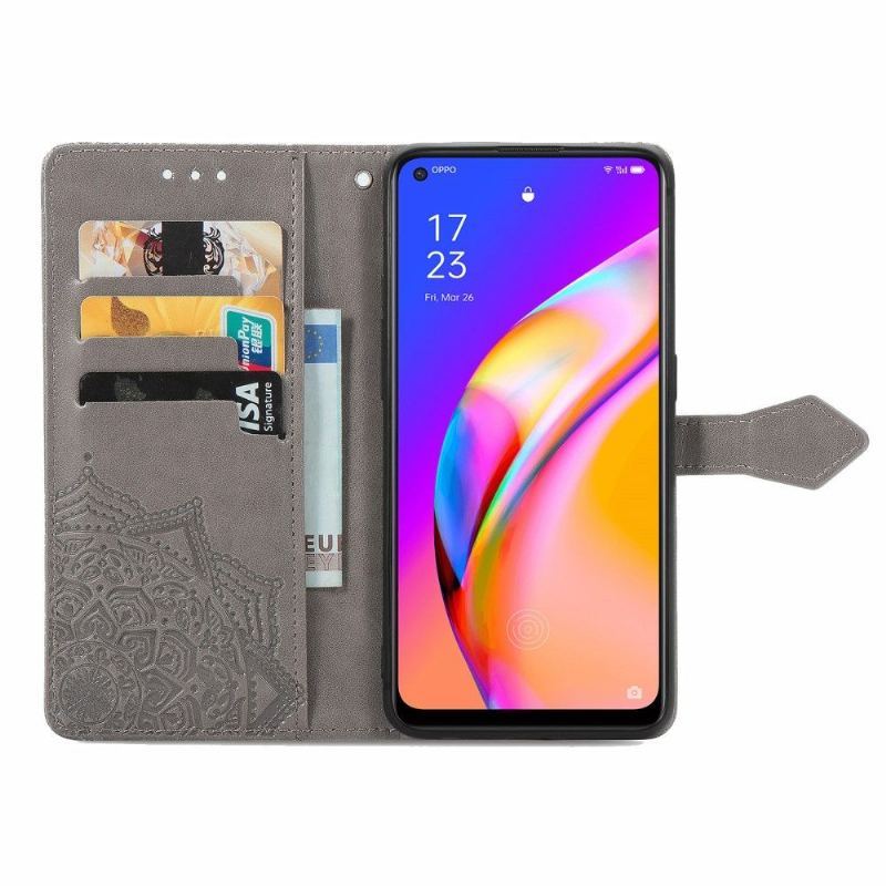 Etui Na Telefon Pokrowce do Oppo A94 5G Biznes Mandala Relief Faux Leather