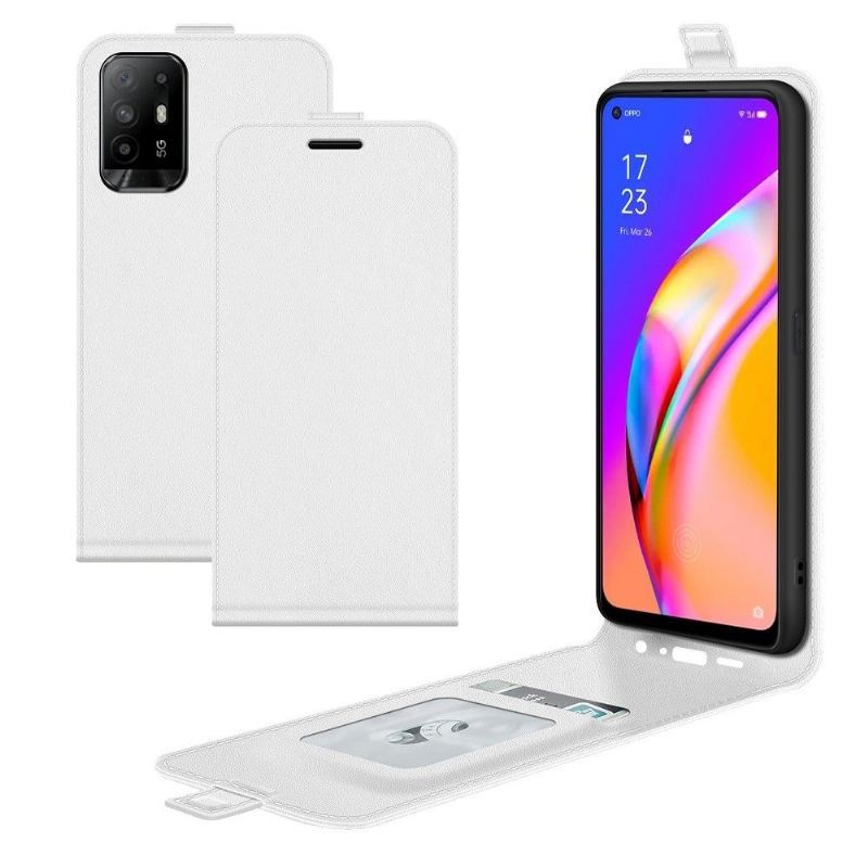 Skórzany Futerał do Oppo A94 5G Anti-fall Etui Folio Ze Sztucznej Skóry W Pionie