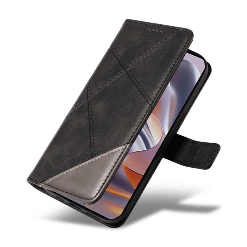 Etui Folio Do Motorola Edge 50 Neo Linie Dwukolorowe