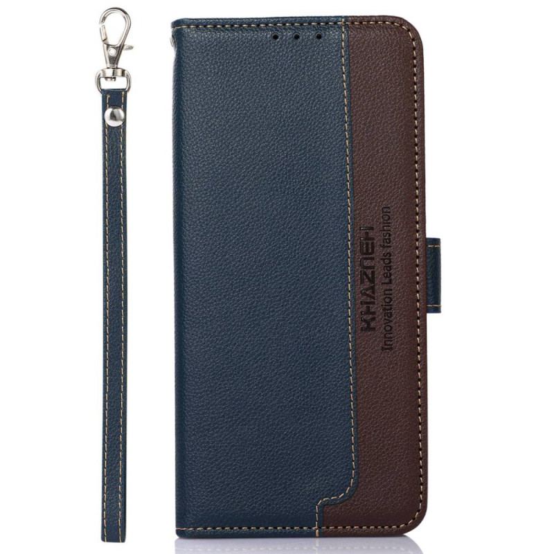 Etui Folio Motorola Edge 50 Neo Dwukolorowy Portfel Rfid Khazneh