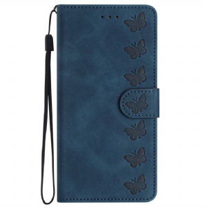 Etui Folio Samsung Galaxy S24 Fe Fryz Motyli Etui Ochronne