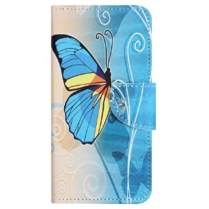 Etui Folio Samsung Galaxy S24 Fe Żółty I Niebieski Motyl