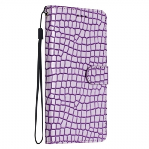 Etui Folio Samsung Galaxy S24 Fe Styl Krokodyla Z Paskiem