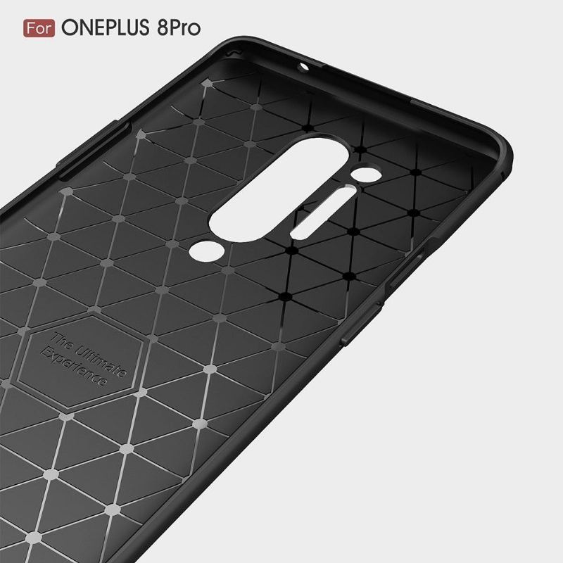 Etui do OnePlus 8 Pro Biznes Janice In Carbon Brushed Gel