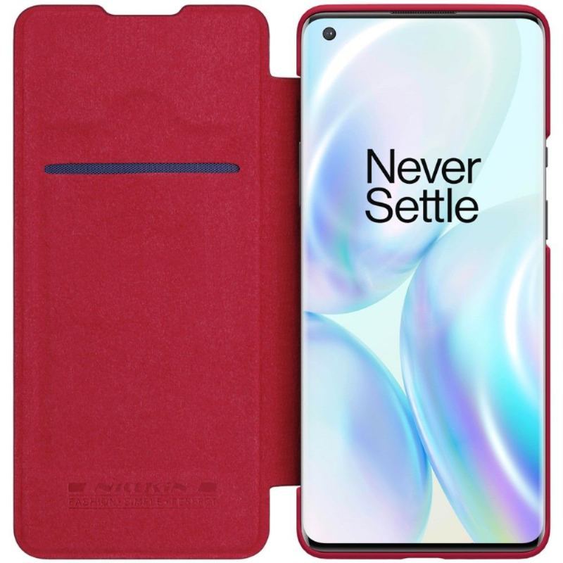 Etui Folio do OnePlus 8 Pro Seria Qin Ze Sztucznej Skóry