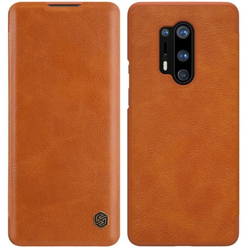 Etui Folio do OnePlus 8 Pro Seria Qin Ze Sztucznej Skóry