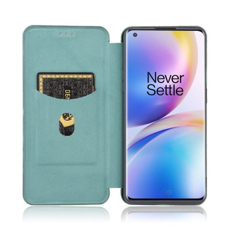 Obudowa Etui Na Telefon do OnePlus 8 Pro Efekt Włókna Węglowego - Zielony