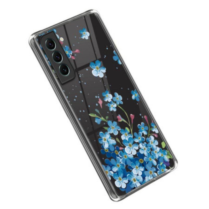 Etui do Samsung Galaxy S23 Plus 5G Niebieskie Kwiaty