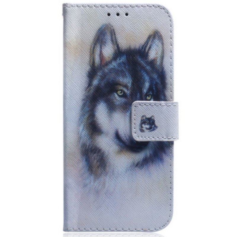 Etui Folio do Samsung Galaxy S23 Plus 5G Akwarela Wilk