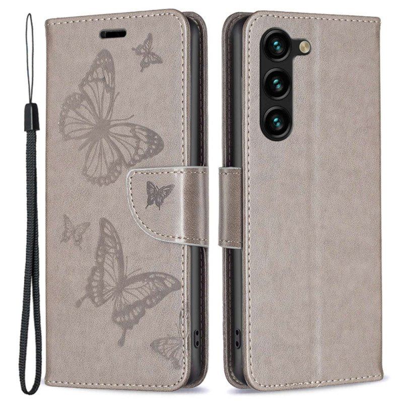 Etui Folio do Samsung Galaxy S23 Plus 5G Gigantyczne Motyle