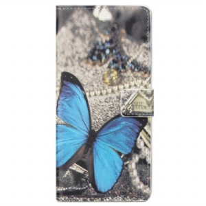 Etui Folio do Samsung Galaxy S23 Plus 5G Niebieski Motyl