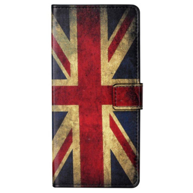 Etui Folio do Samsung Galaxy S23 Plus 5G Vintage Angielska Flaga