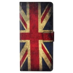 Etui Folio do Samsung Galaxy S23 Plus 5G Vintage Angielska Flaga