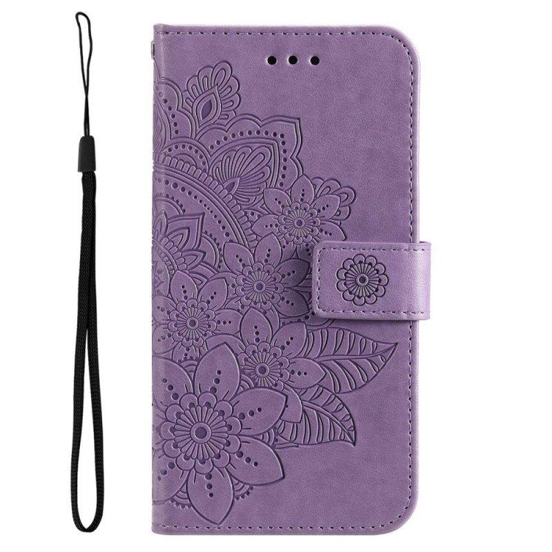 Etui Folio do Samsung Galaxy S23 Plus 5G z Łańcuch Paskowata Mandala