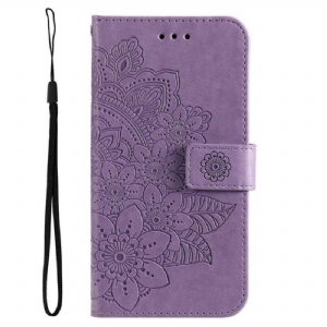 Etui Folio do Samsung Galaxy S23 Plus 5G z Łańcuch Paskowata Mandala