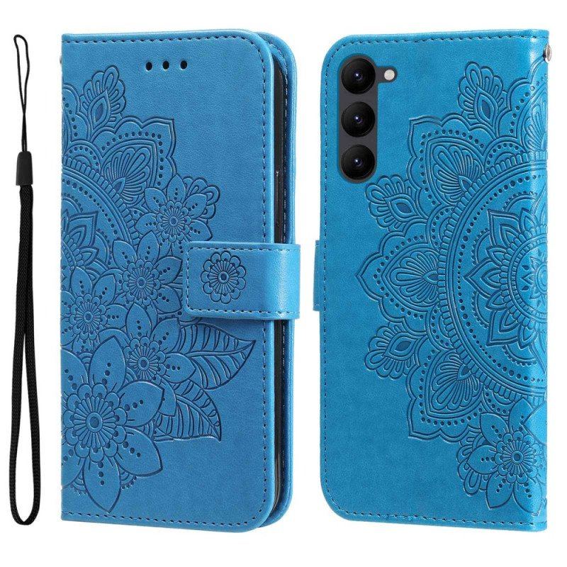 Etui Folio do Samsung Galaxy S23 Plus 5G z Łańcuch Paskowata Mandala