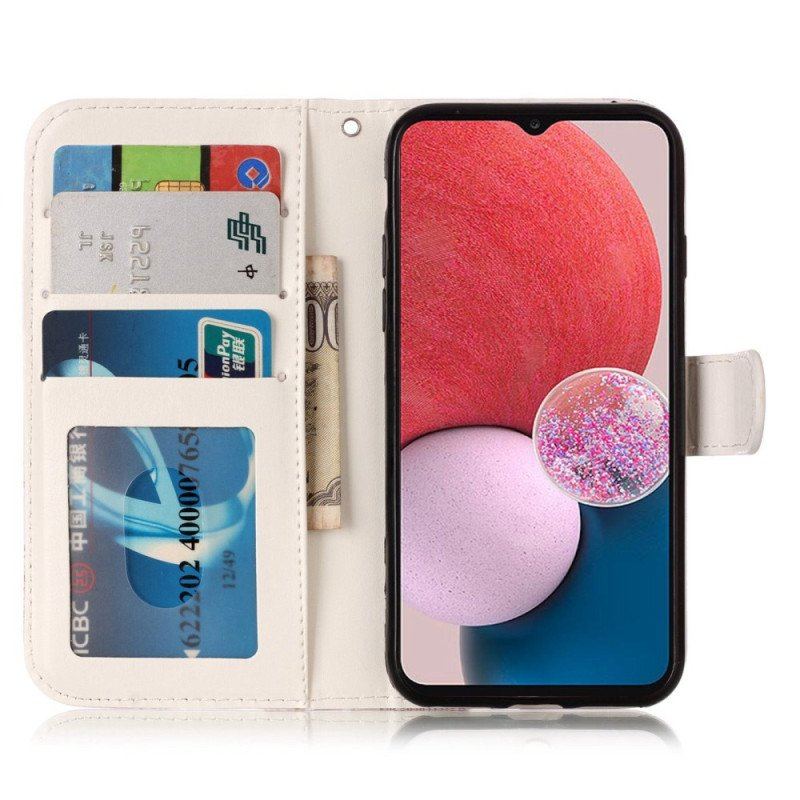 Etui Folio do Samsung Galaxy S23 Plus 5G z Łańcuch Pluszowe Misie