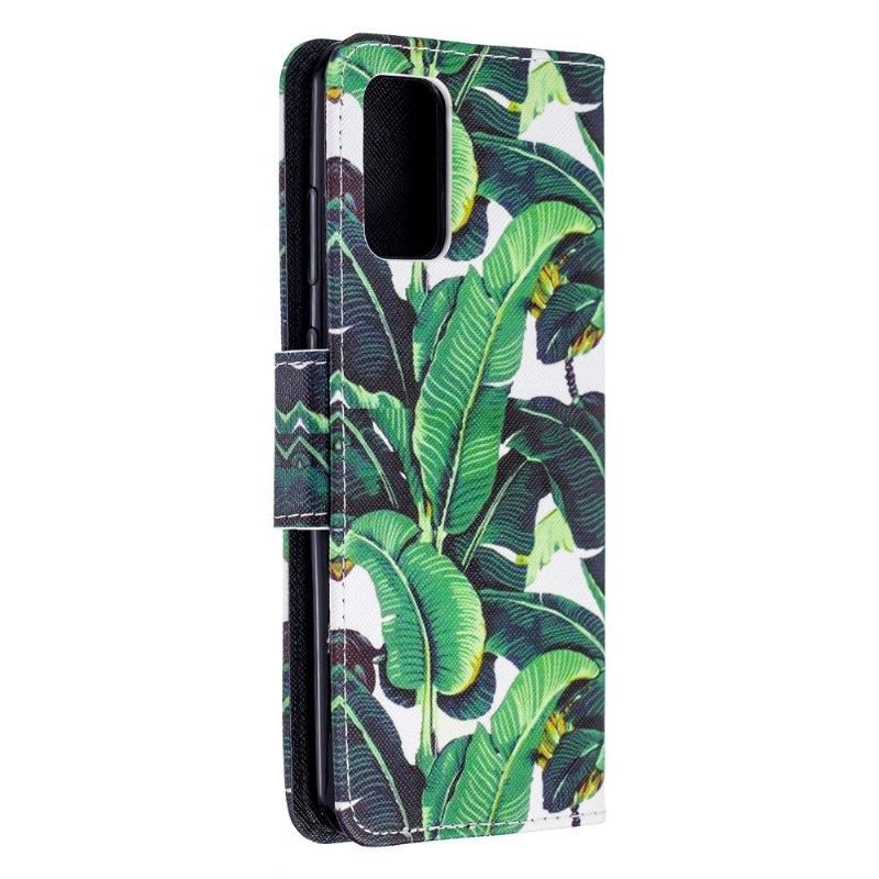 Etui Folio do Samsung Galaxy S20 Plus Obrzeża Liście Bananowe