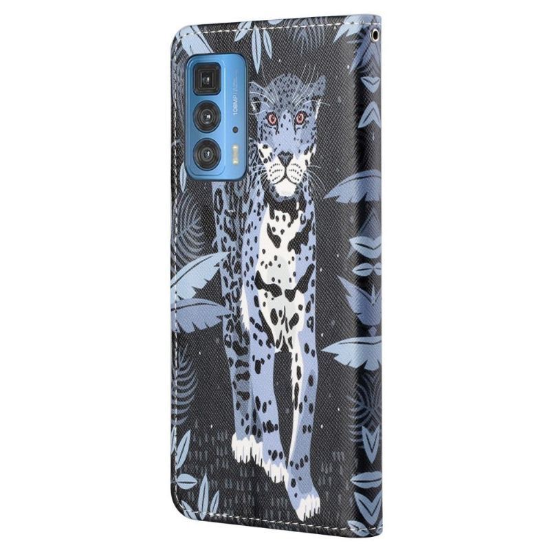 Etui Folio do Motorola Edge 20 Pro Leopard