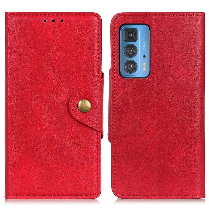 Etui Folio do Motorola Edge 20 Pro Obrzeża Full Protect Matowa Sztuczna Skóra