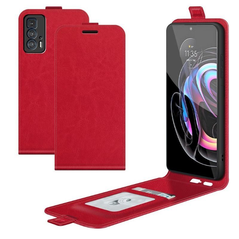 Etui Folio do Motorola Edge 20 Pro Skórzany Futerał Ze Sztucznej Skóry W Pionie