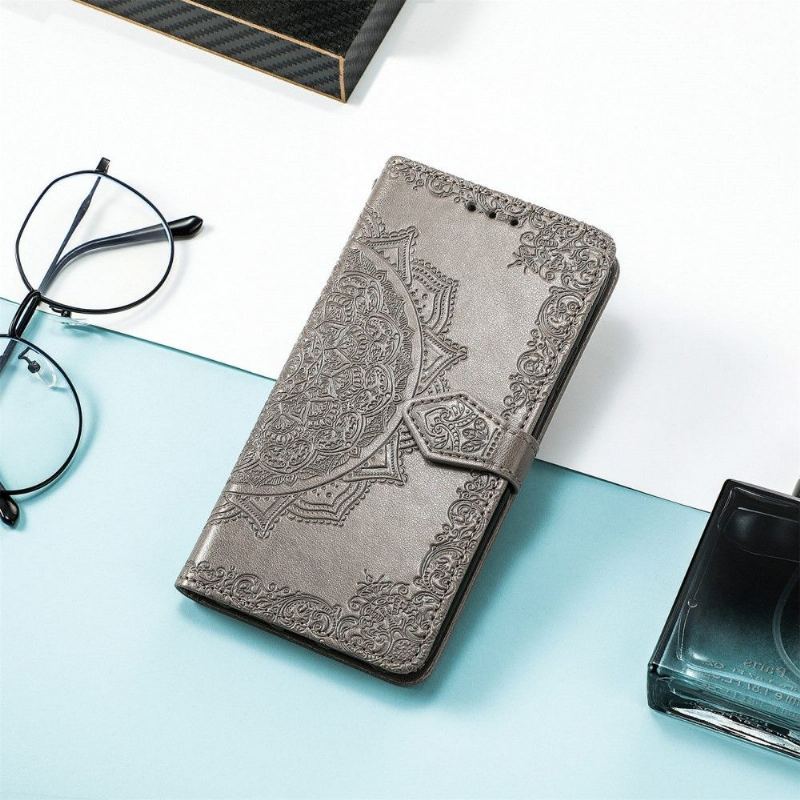 Etui Na Telefon Pokrowce do Motorola Edge 20 Pro Biznes Mandala Relief Faux Leather