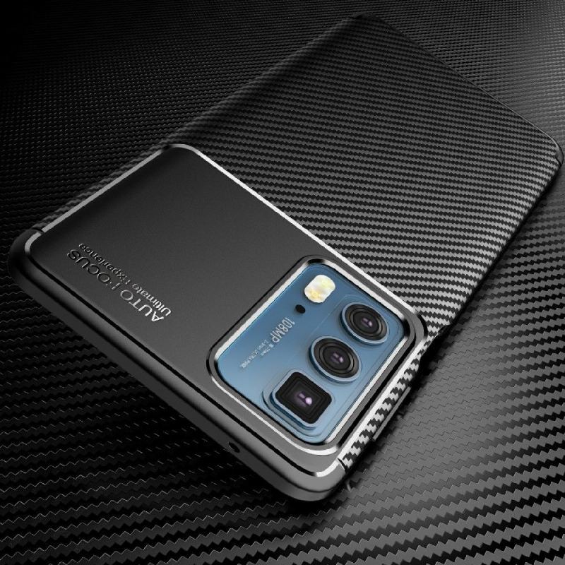 Futerały do Motorola Edge 20 Pro Styl Włókna Węglowego