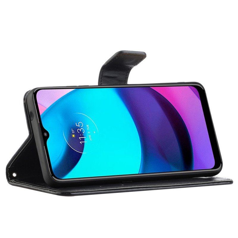 Etui Folio do Moto G71 5G Azjatyckie Motyle I Kwiaty