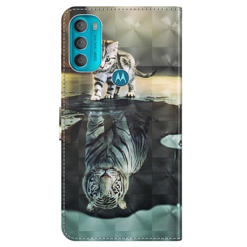 Etui Folio do Moto G71 5G Ernest Tygrys