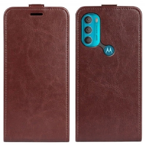 Skórzany Futerał do Moto G71 5G Etui Folio Składane Retro