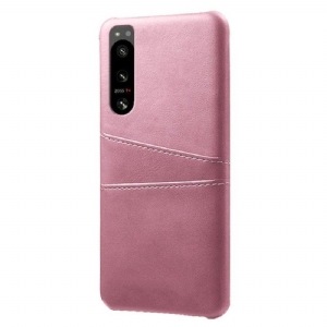 Etui do Sony Xperia 5 IV Etui Na Karty Z Efektem Skóry