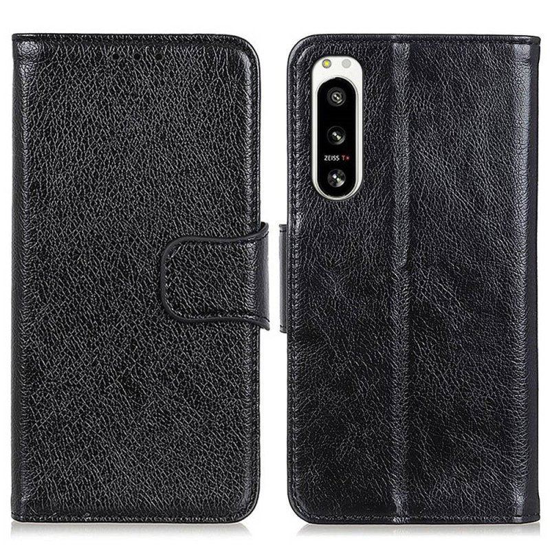 Etui Folio do Sony Xperia 5 IV Dwoina Skóry Nappa