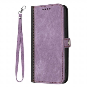 Etui Folio do Sony Xperia 5 IV Dwukolorowy Z Paskiem