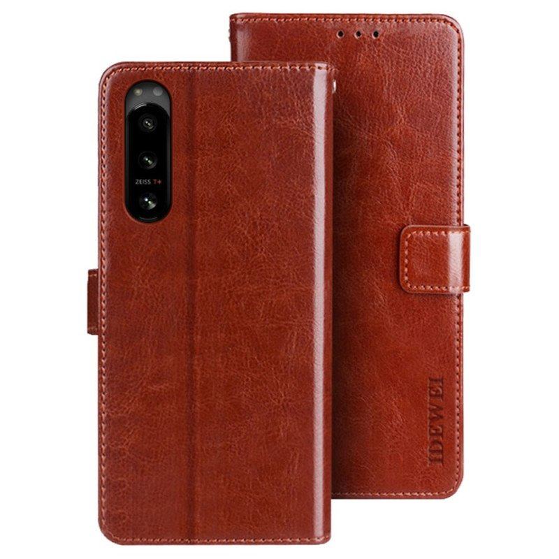 Etui Folio do Sony Xperia 5 IV Imitacja Skóry Idewei