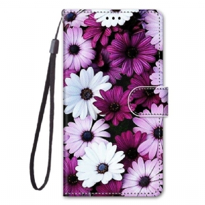 Etui Folio do Sony Xperia 5 IV Kwiatowy Z Paskiem