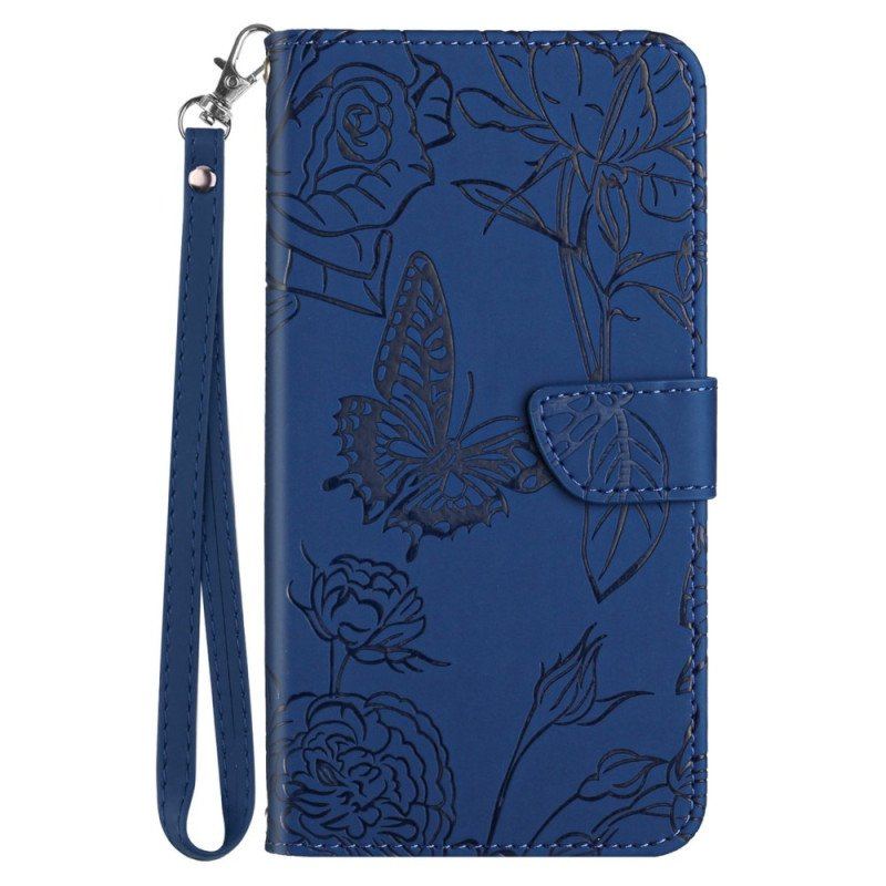 Etui Folio do Sony Xperia 5 IV Motyle Z Smyczą