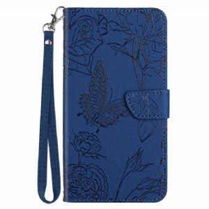 Etui Folio do Sony Xperia 5 IV Motyle Z Smyczą