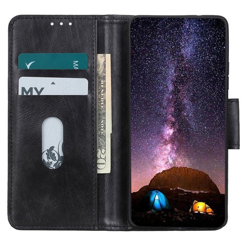 Etui Folio do Sony Xperia 5 IV Stylowe Skórzane Zapięcie Dwustronne