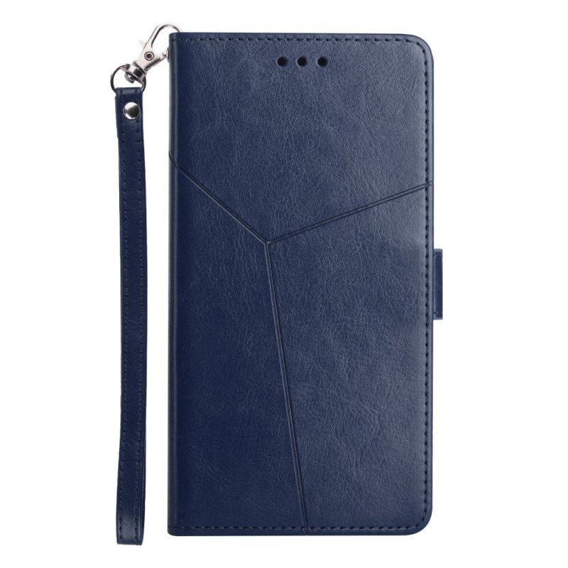 Etui Folio do Sony Xperia 5 IV z Łańcuch Wzór W Paski Y