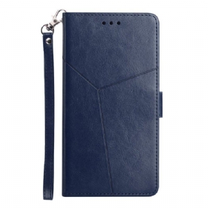 Etui Folio do Sony Xperia 5 IV z Łańcuch Wzór W Paski Y