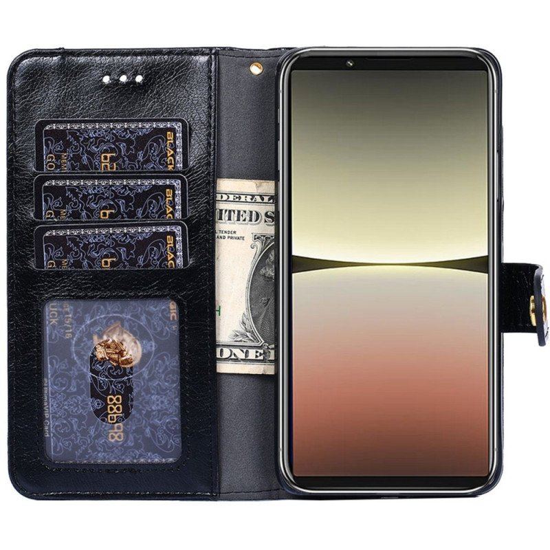 Etui Folio do Sony Xperia 5 IV Zapinana Na Zamek Portmonetka