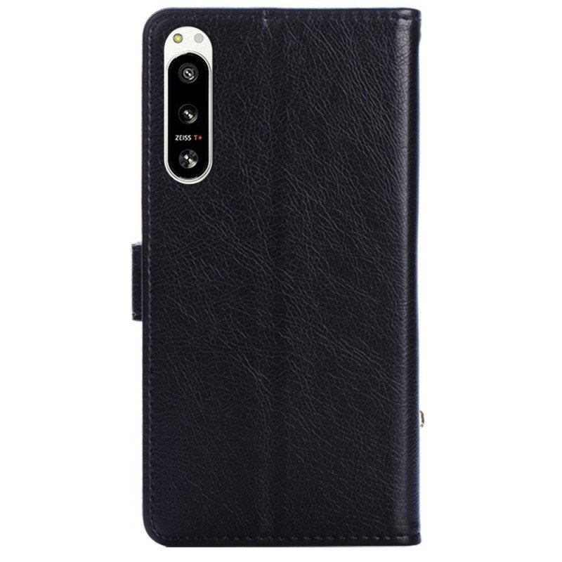 Etui Folio do Sony Xperia 5 IV Zapinana Na Zamek Portmonetka