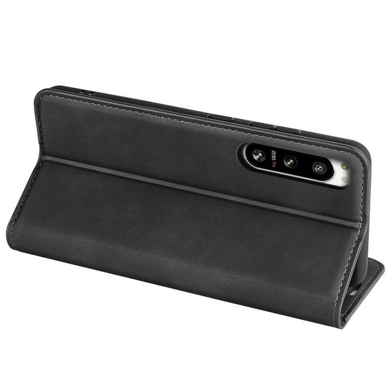 Etui Na Telefon do Sony Xperia 5 IV Etui Folio Stylizacja Skóry