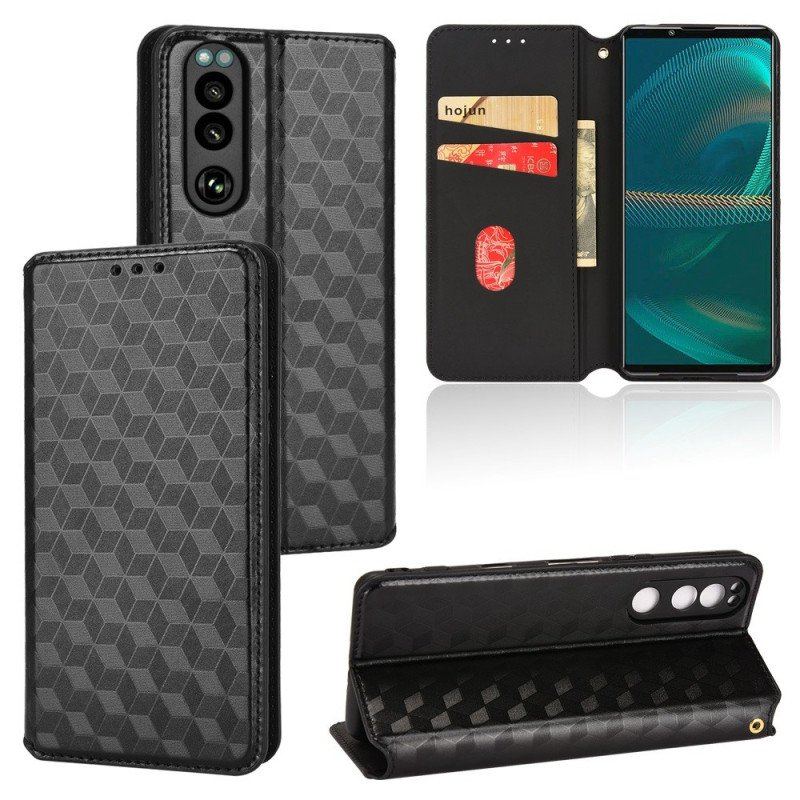 Etui Na Telefon do Sony Xperia 5 IV Etui Folio Tekstura 3d