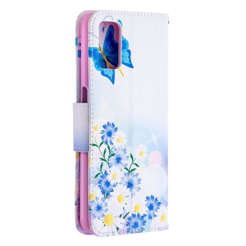 Case do Oppo A72 Biznes Motyl I Stokrotki