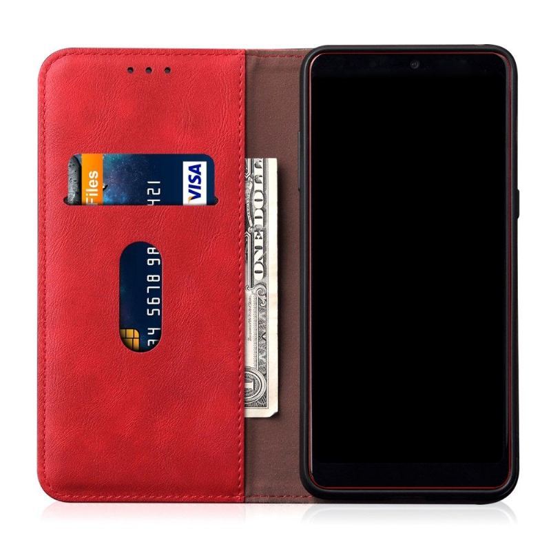 Etui Folio do Oppo A72 Classic Niebiańska Sztuczna Skóra