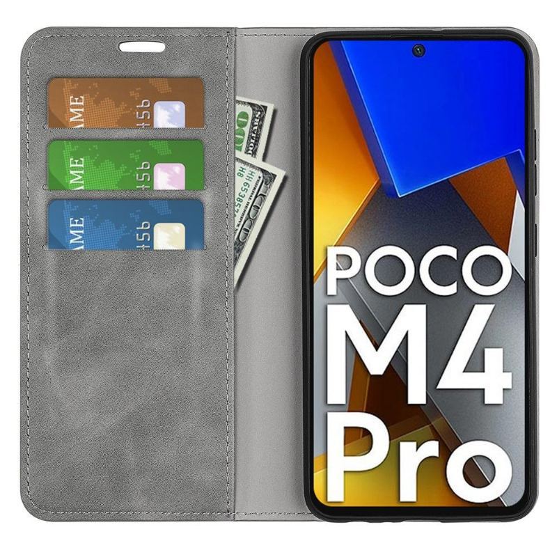 Etui do Poco M4 Pro 4G Faux Skórzany Stojak Funkcyjny