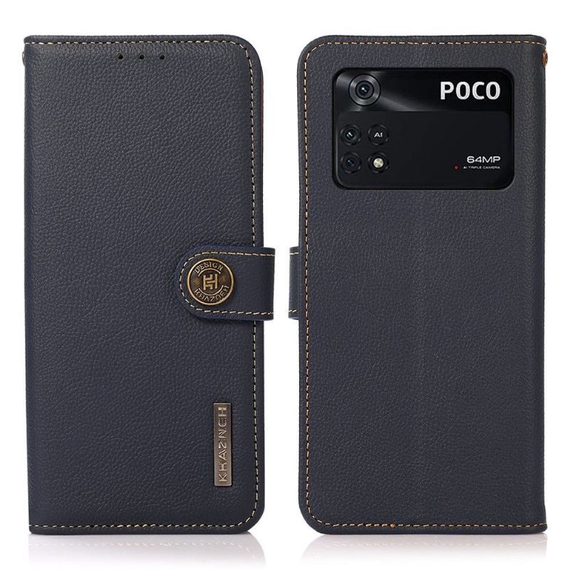 Etui Folio do Poco M4 Pro 4G Classic Khazneh Klasyczna Skóra