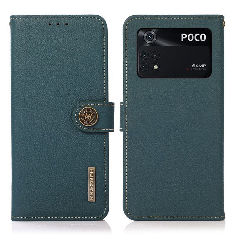 Etui Folio do Poco M4 Pro 4G Classic Khazneh Klasyczna Skóra